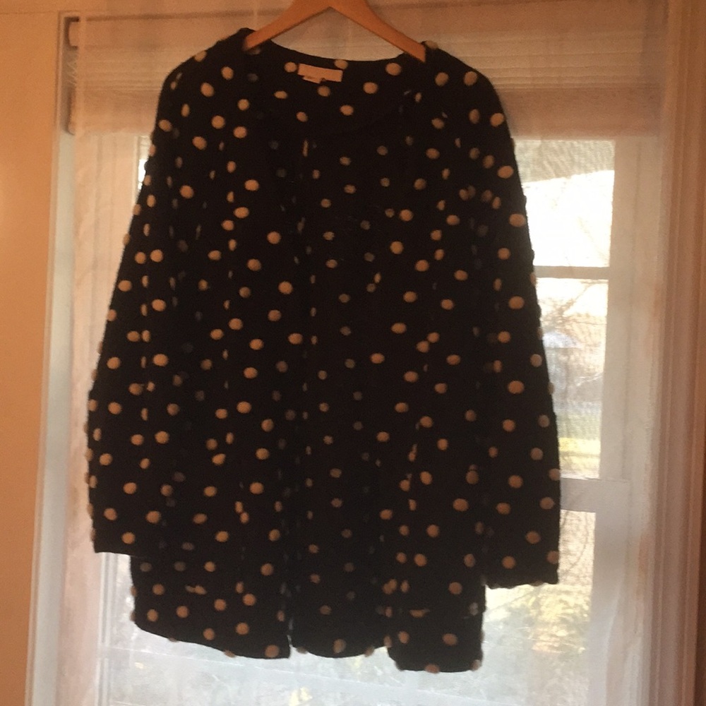 H & M polka dot textured cardigan size 8